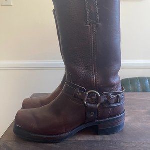 Men's Frye Harness Boots, Size 9, Brown (Men 9, Women 10.5)
